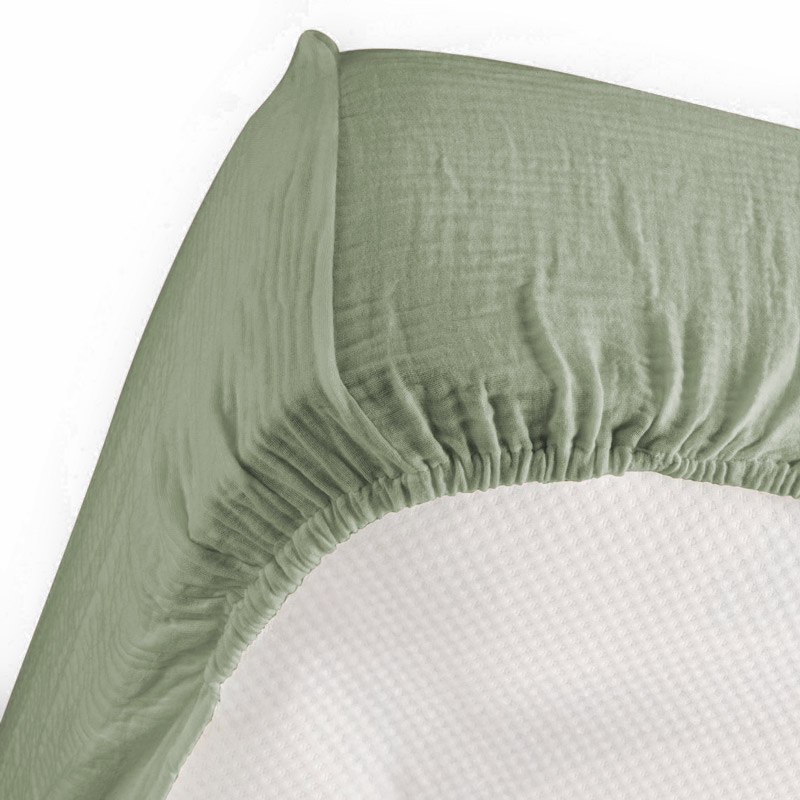 Drap housse 'Idylle' vert céladon 