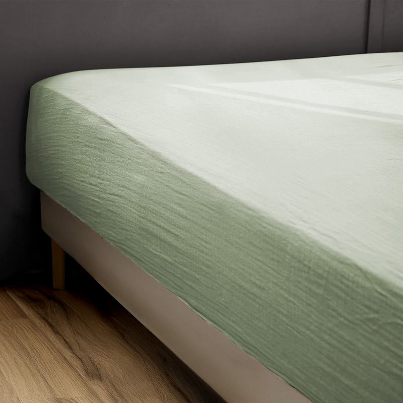 Drap housse 'Idylle' vert céladon