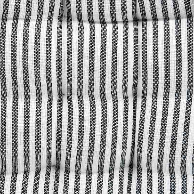 Coussin de chaise rayures 'Léon' anthracite