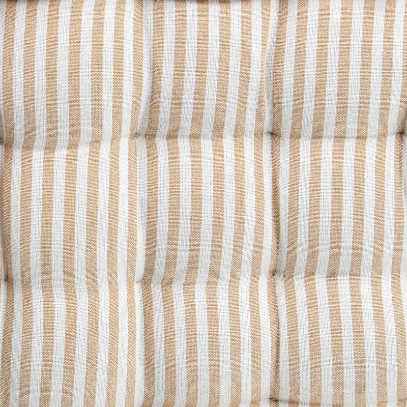 Coussin de chaise rayures 'Léon' beige
