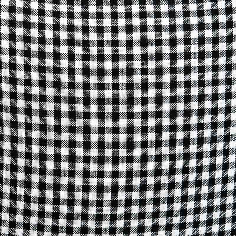 Coussin motif vichy anthracite 'Gustave'