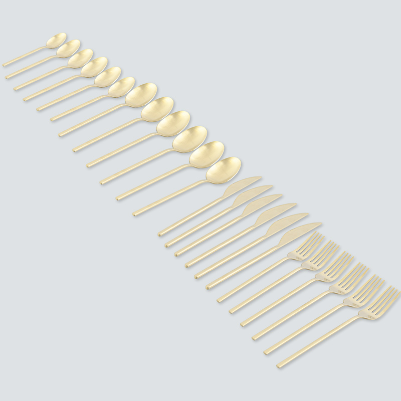 Ménagère 24 pièces 'Orlane' dorée 