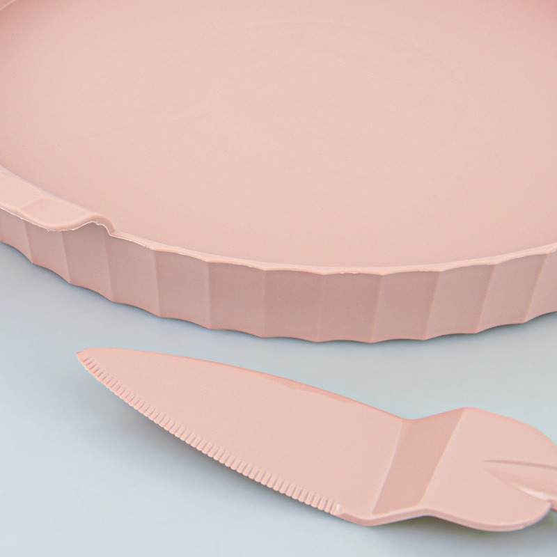Plat à gâteaux avec cloche 'Colesium' rose
