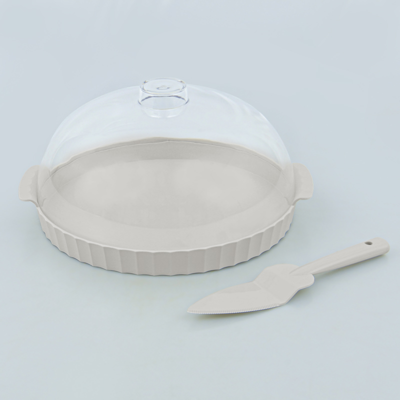 Plat à gâteaux avec cloche 'Colesium' gris