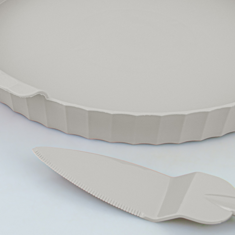Plat à gâteaux avec cloche 'Colesium' gris