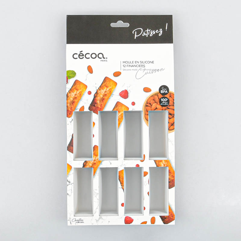 Moule en silicone 12 financiers