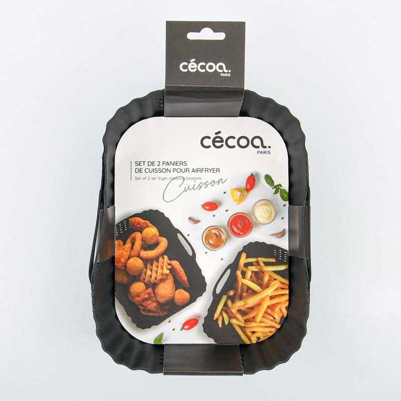 Set de 2 paniers de cuisson air fryer