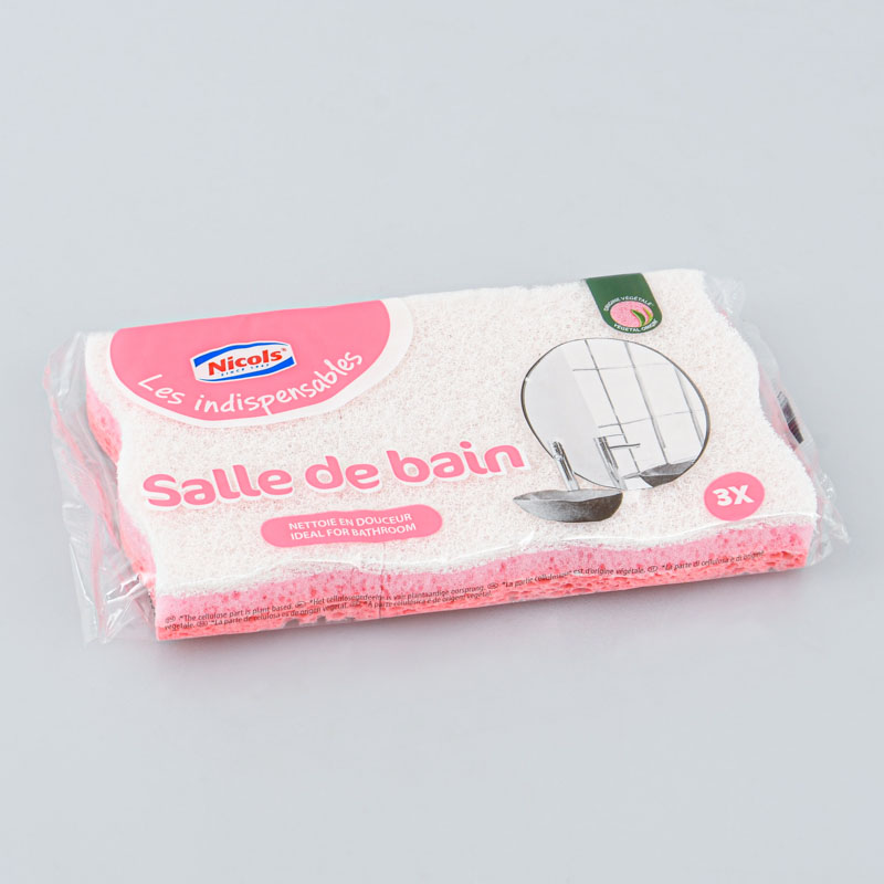 Lot de 3 éponges salle de bain