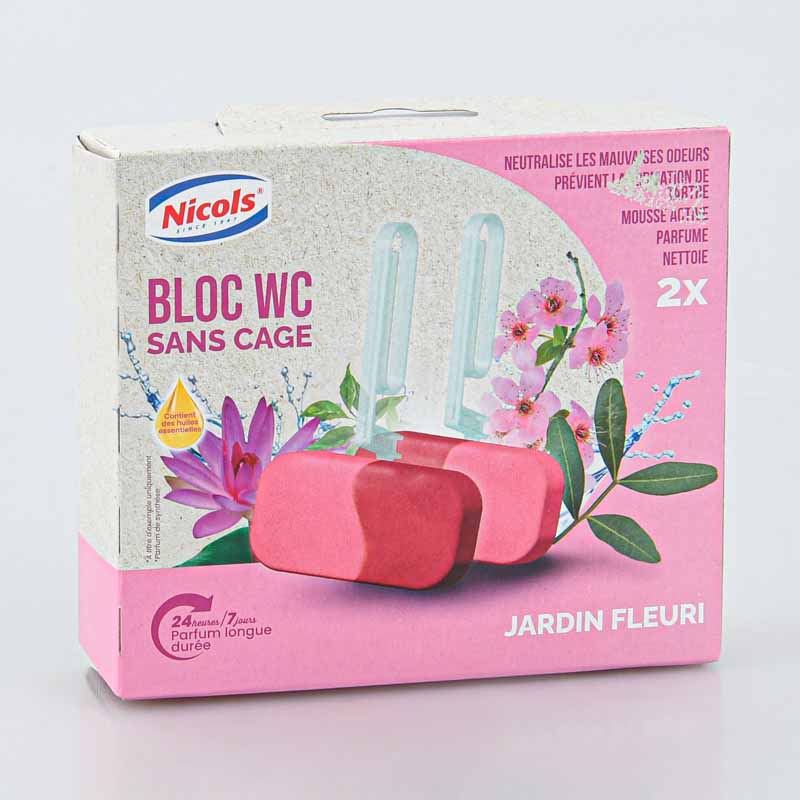 2 mono block WC floral rose