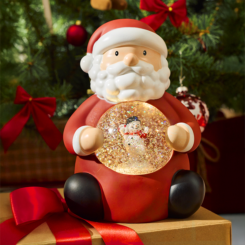 Boule à eau à LED 'Père-Noël' 