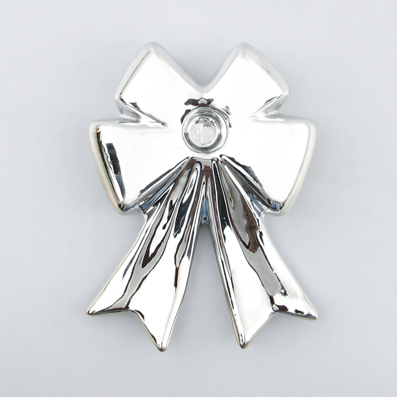 Bougeoir noeud argenté 