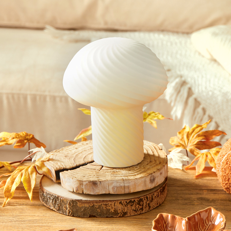 Champignon 'Swirl' led blanc