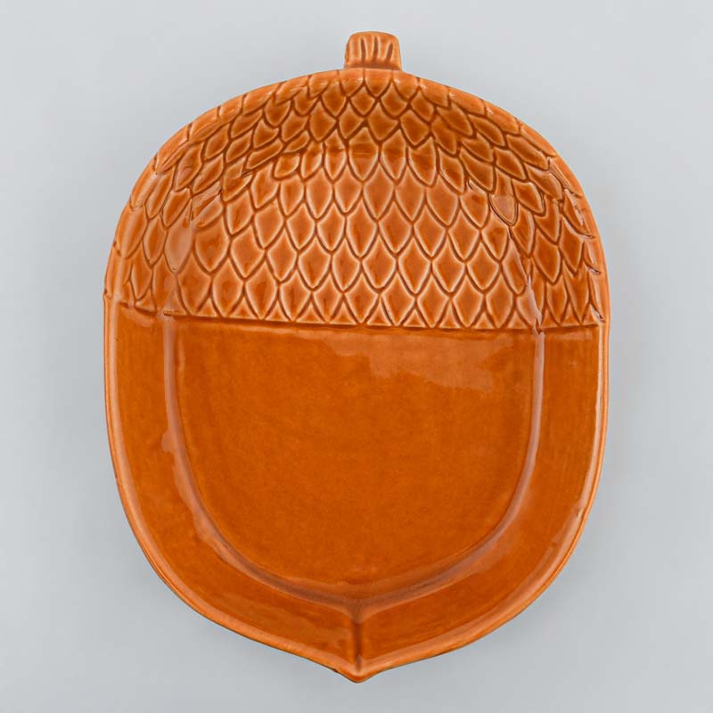 Vide-poche gland 'Coeur d'Automne' marron