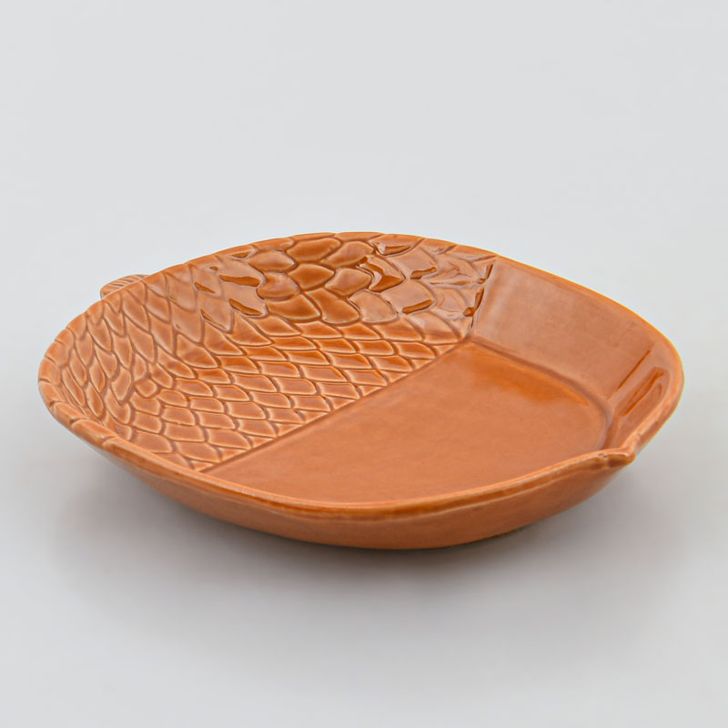 Vide-poche gland 'Coeur d'Automne' marron