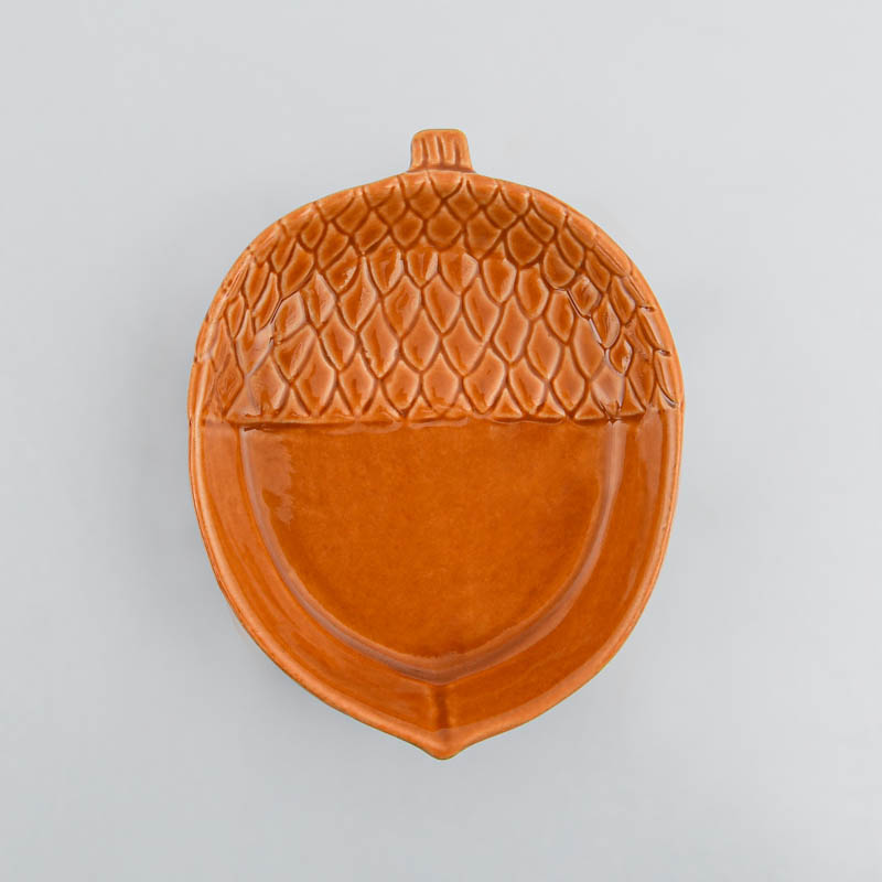 Vide-poche gland 'Coeur d'Automne' marron