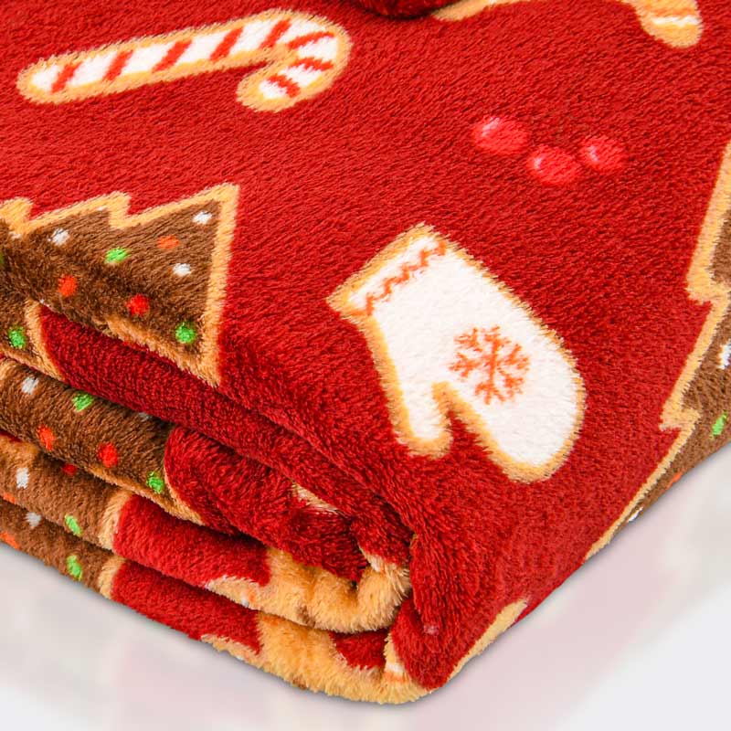 Plaid de Noël pain d'épices