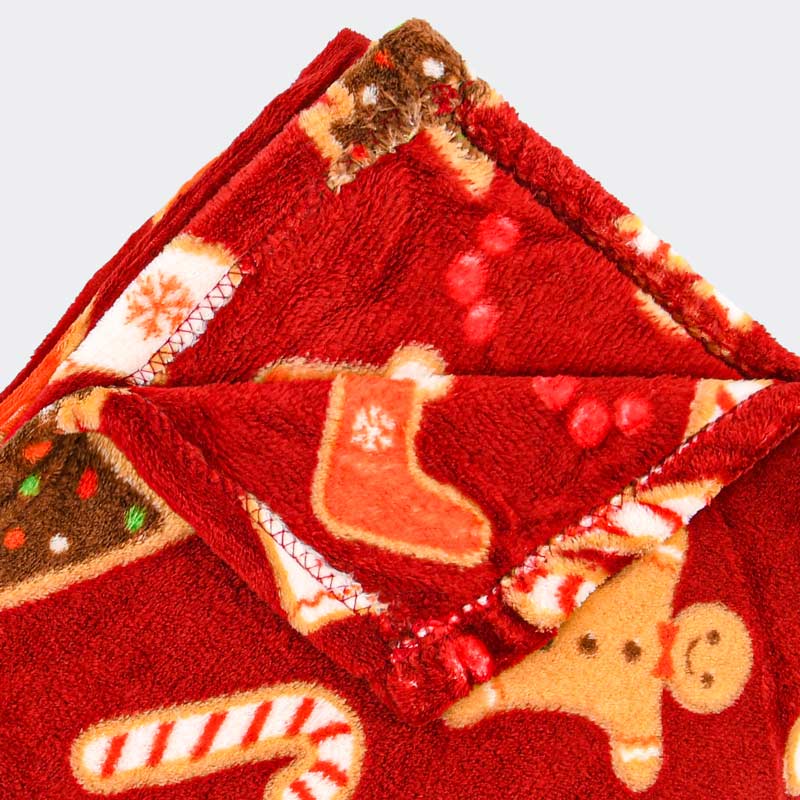 Plaid de Noël pain d'épices