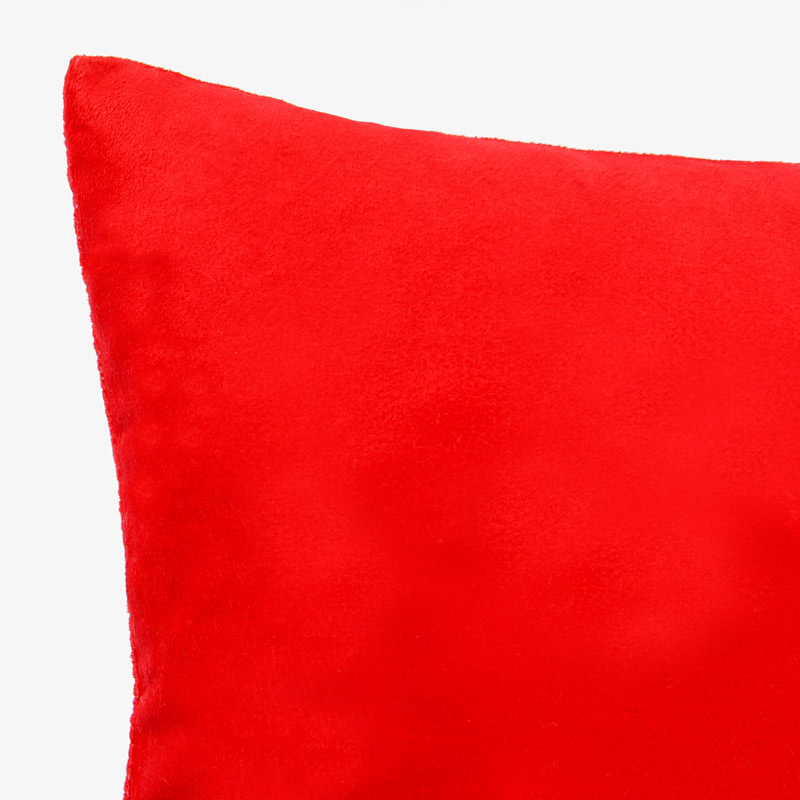 Coussin velours imprimé Noël rouge