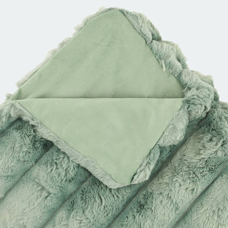 Plaid 'Astrid' imitation fourrure celadon 