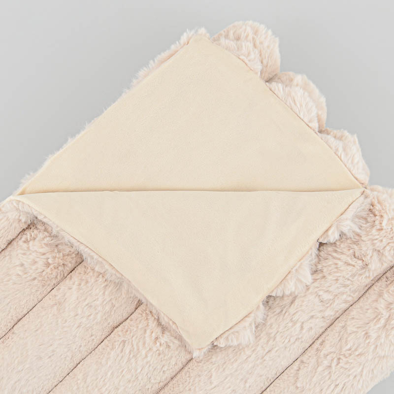 Plaid 'Astrid' imitation fourrure beige