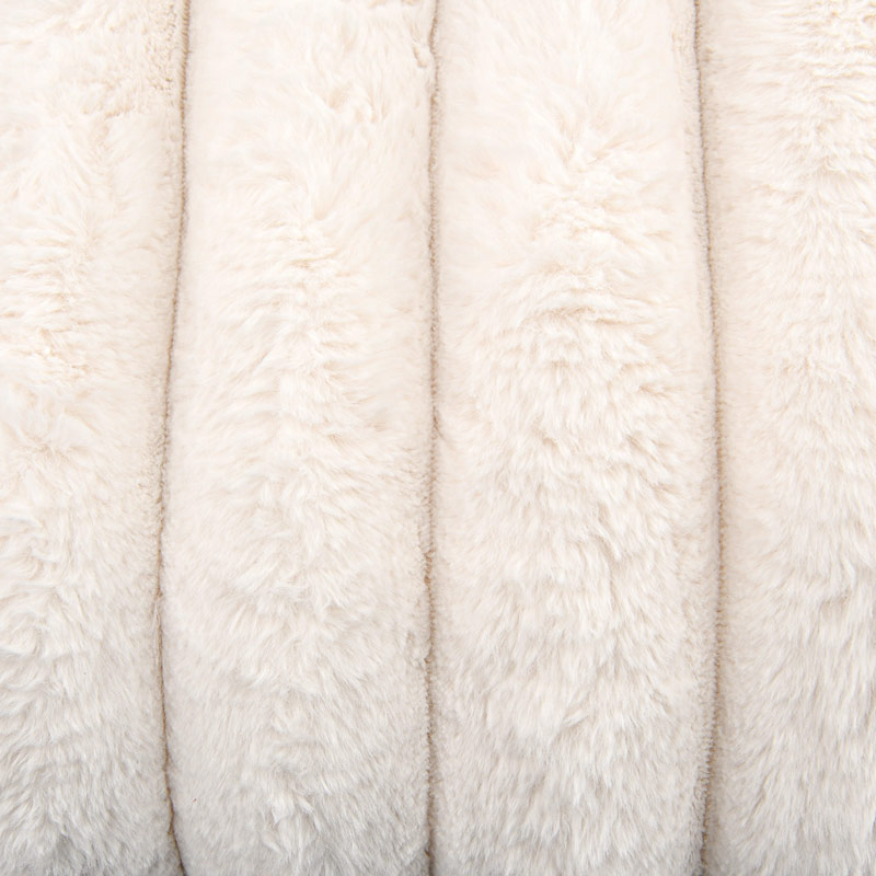 Plaid 'Astrid' imitation fourrure écru