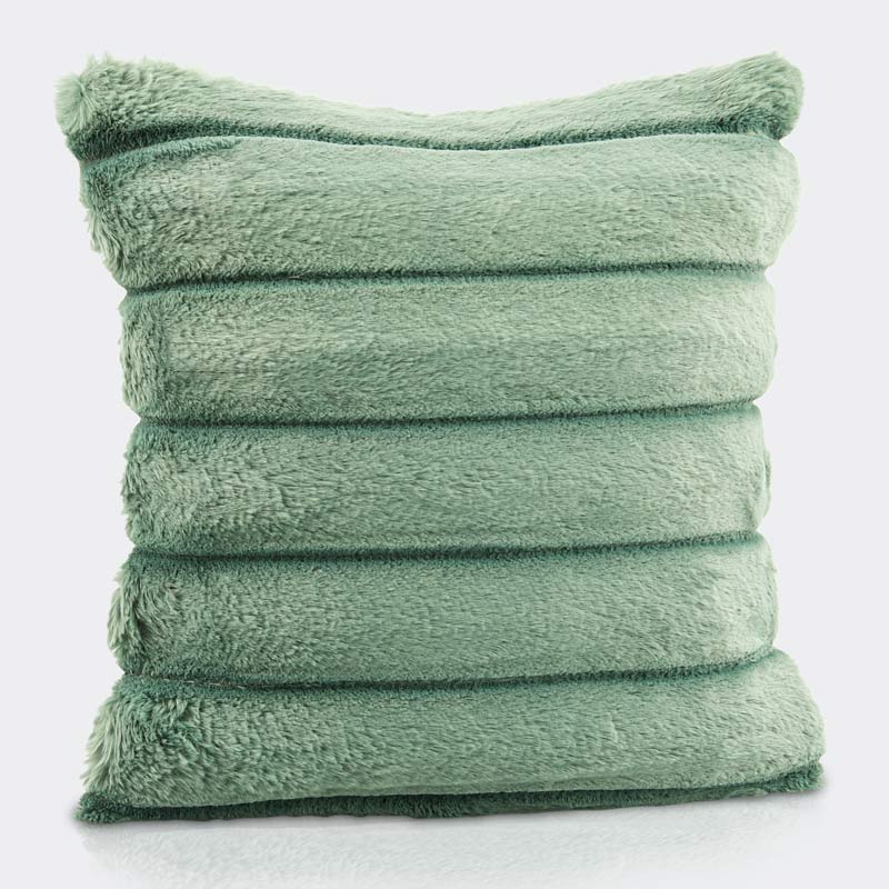 Coussin imitation fourrure 'Astrid' céladon