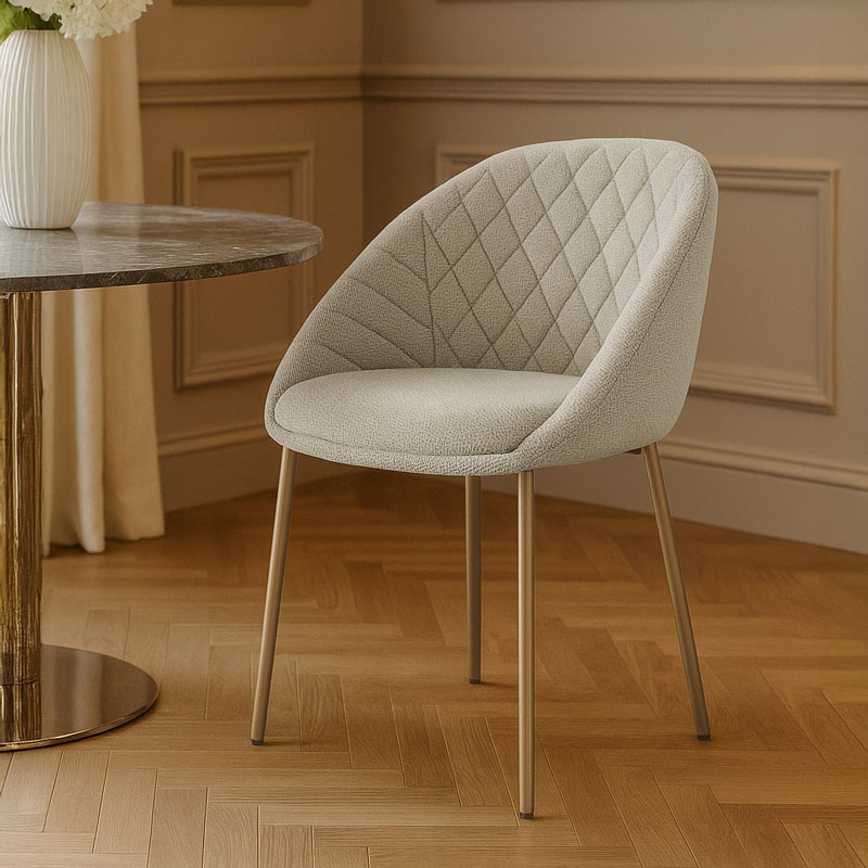 Fauteuil de table 'Margot' beige