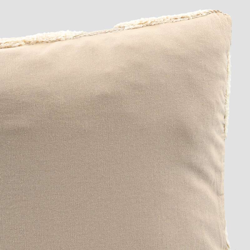 Coussin tufté losanges 'Nepthys' beige