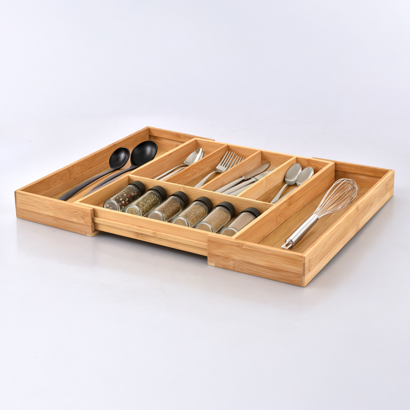 Range couverts extensible bambou