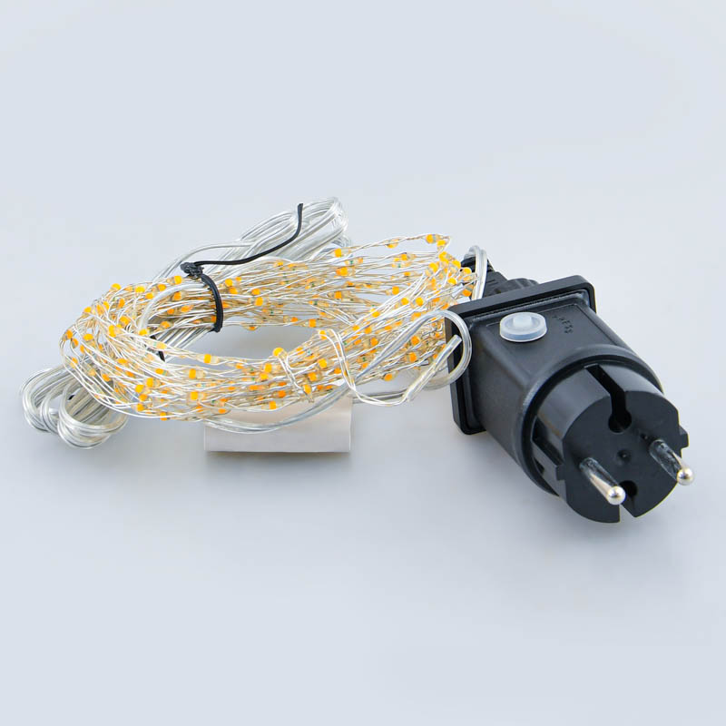 Guirlande 300 micro LED blanc flamme