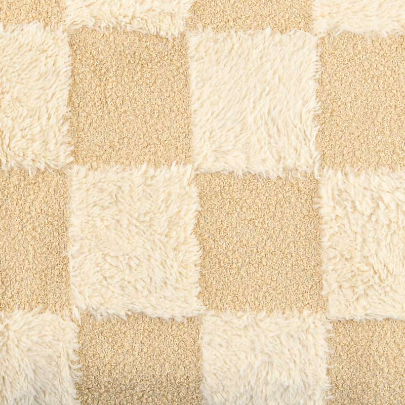 Plaid 'Damier' bouclettes imitation fourrure 