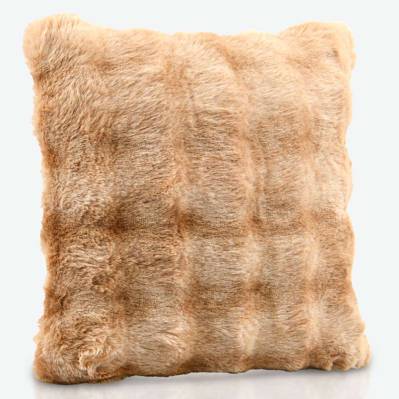 Coussin Décoratif Nicole Miller, Imprimé Animal, Marron, Dentelle, Fourrure, Polyester