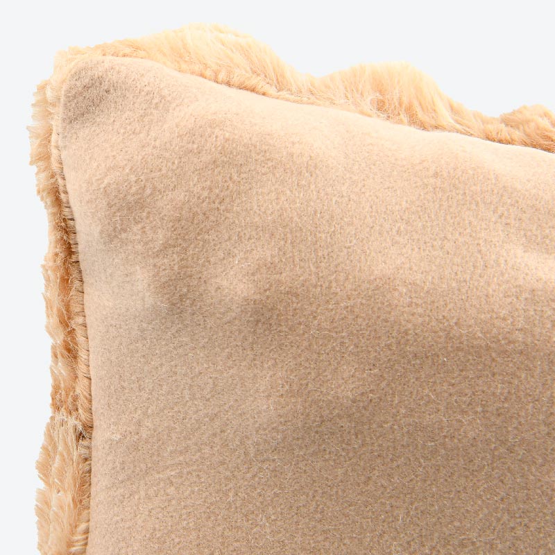 Coussin Décoratif Nicole Miller – Dentelle, Fourrure Imprimé Animal, Marron, 46x30 Cm
