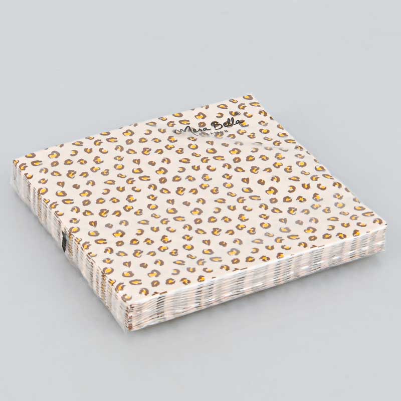 Lot de 20 serviettes léopard