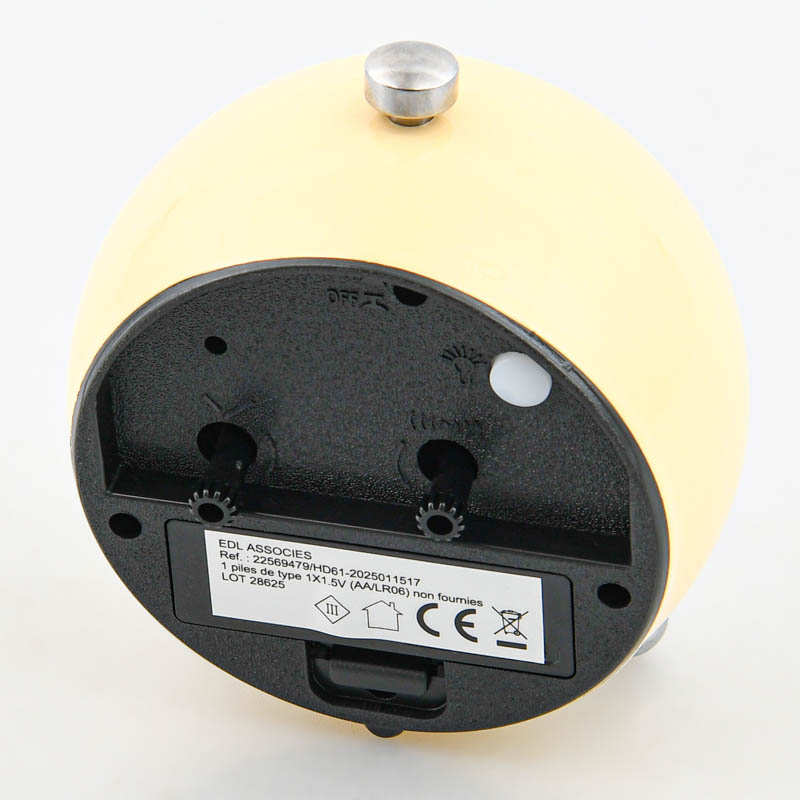 Réveil 'Happy Day'  couleur crème 