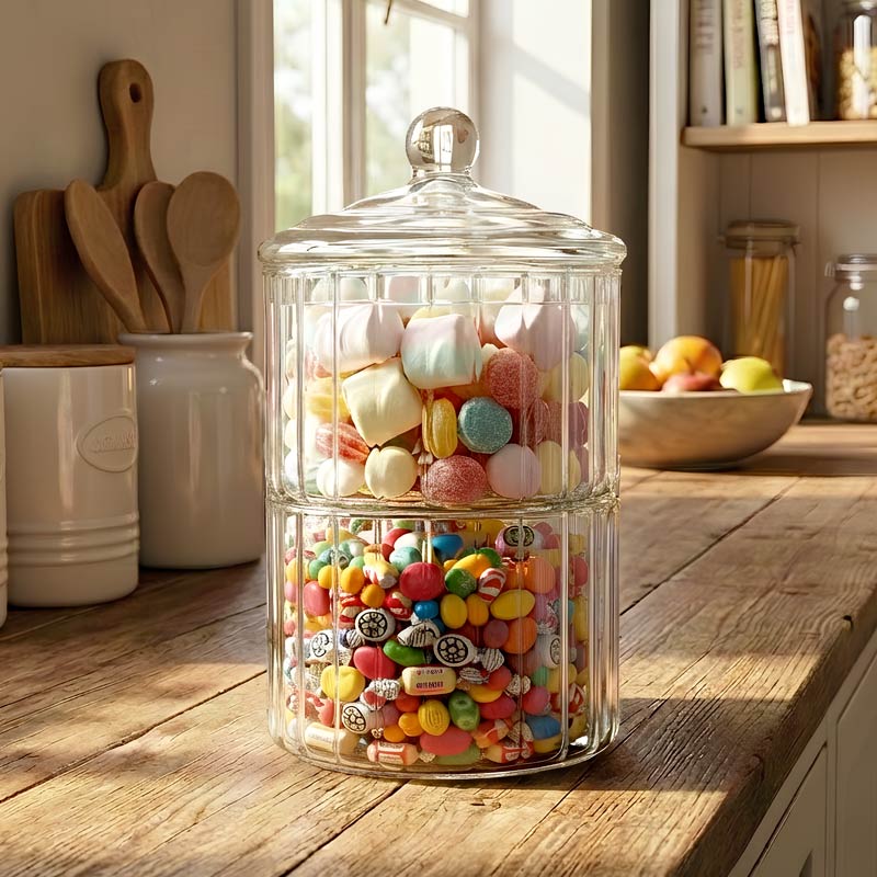 Bonbonnière double transparente