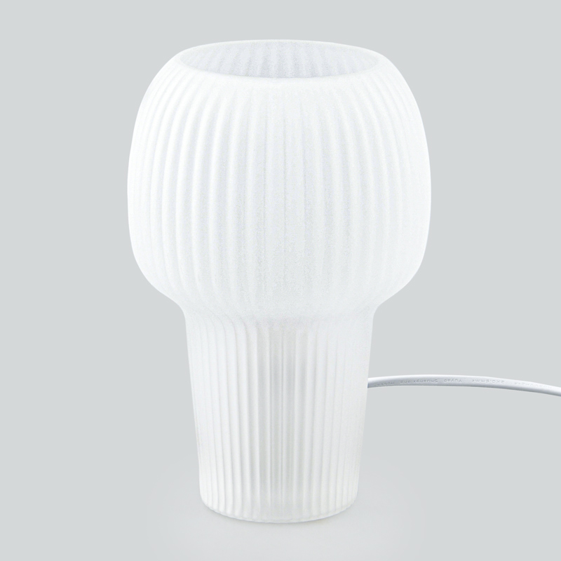 Lampe à poser en verre  'Romane' blanche