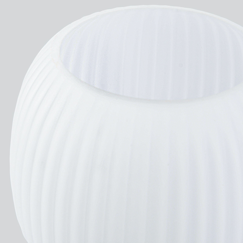 Lampe à poser en verre  'Romane' blanche