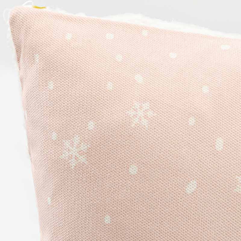 Coussin de Noël 'Winterdays' rose