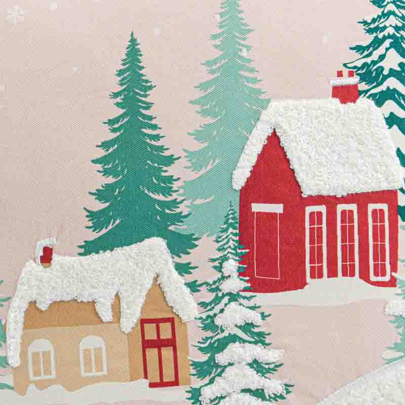 Coussin de Noël 'Winterdays' rose