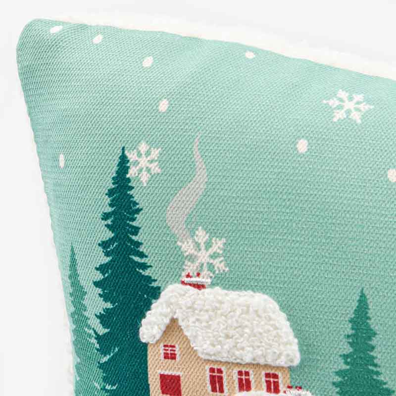 Coussin de Noël 'Winterdays' vert