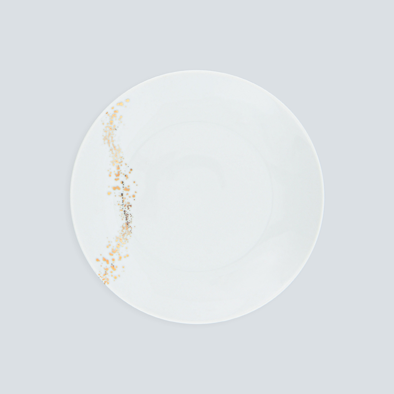 Assiette dessert dorée 'Zoelie'