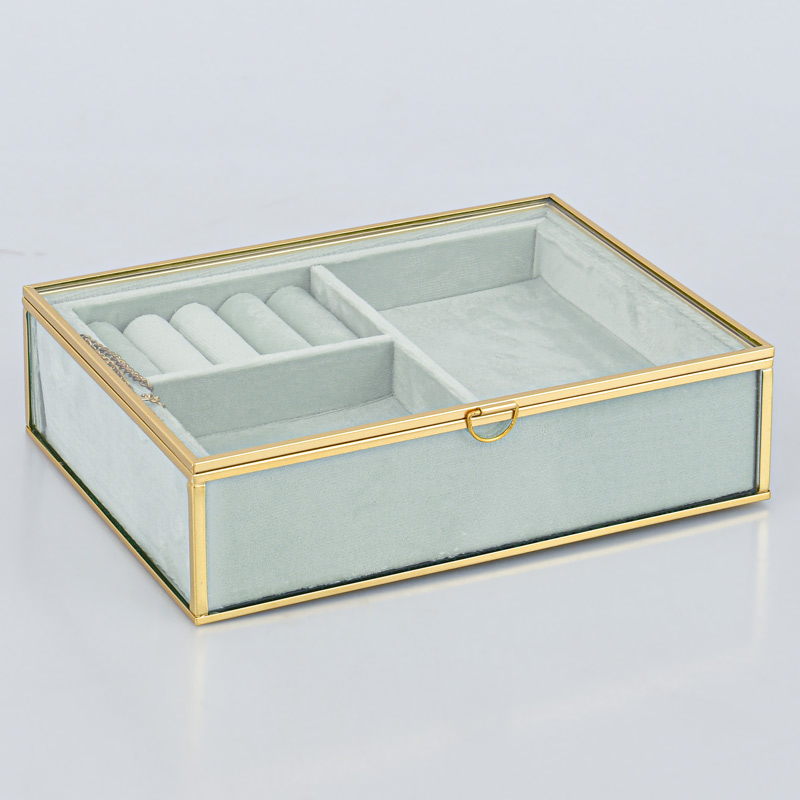 Boîte à bijoux 'Louison' vert d'eau