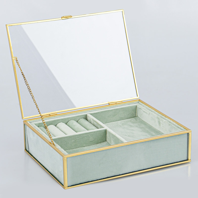 Boîte à bijoux 'Louison' vert d'eau