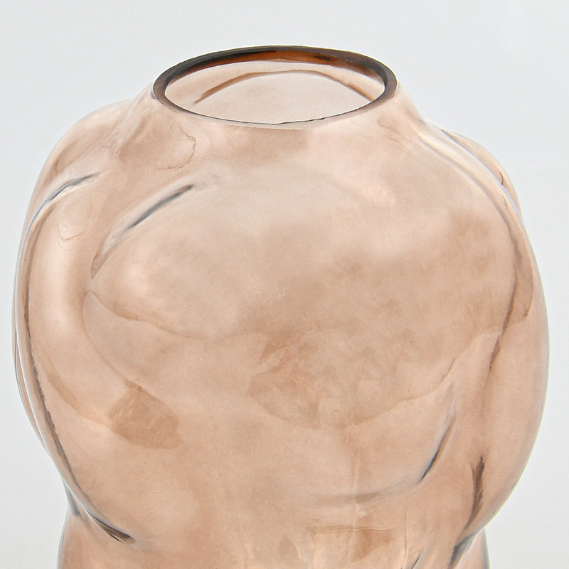 Vase en verre 'Orbelia' couleur fumé