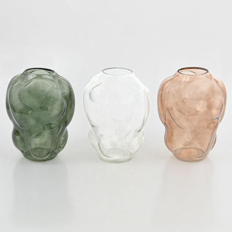 Vase en verre 'Orbelia' couleur fumé