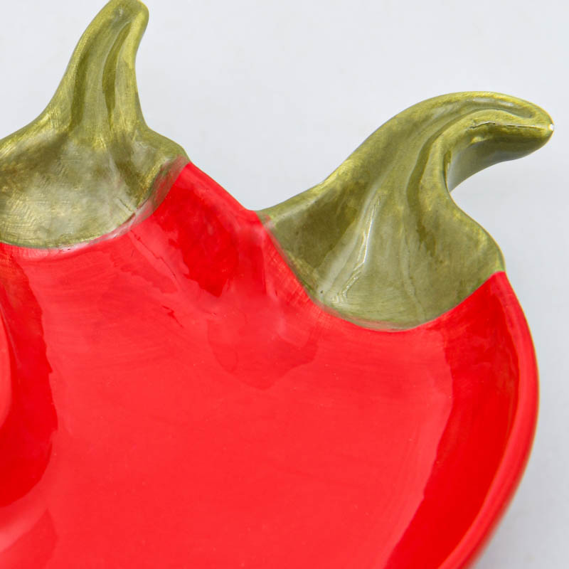 Plat 'Chili' rouge en dolomite 