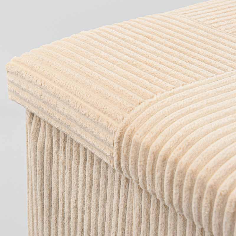Coffre de rangement 'Veloria' pliable beige