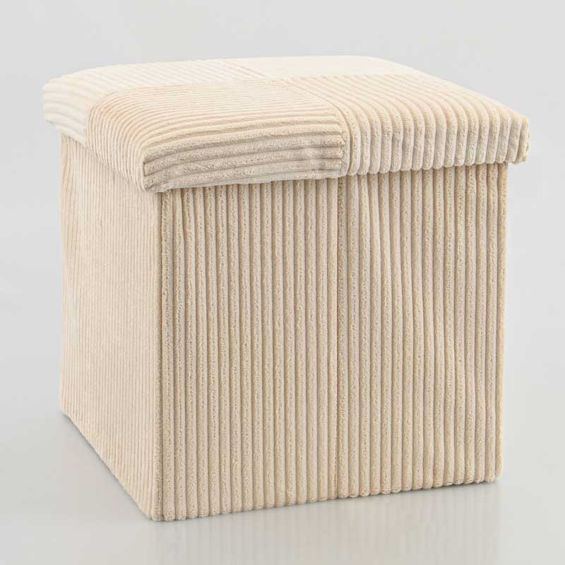 Coffre de rangement 'Veloria' pliable beige
