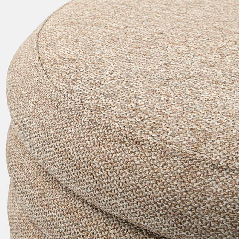 Pouf coffre 'Cosily' rond beige 